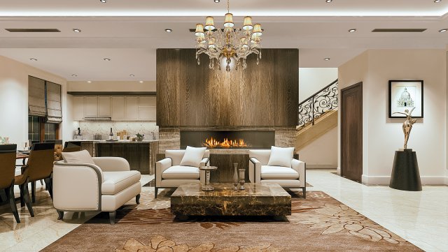 villa bedroom luxury 3D Модель .c4d .max .obj .3ds .fbx .stl .blend 