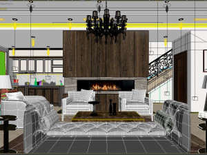 villa bedroom luxury 3D Модель