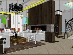 विला शयनकक्ष विलासिता 3D मॉडल