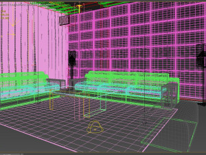 entertainment room modern 3D 모델