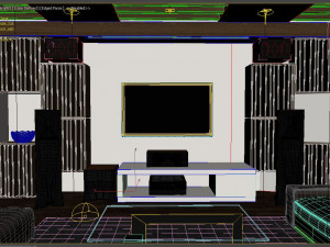 entertainment room modern 3D 모델
