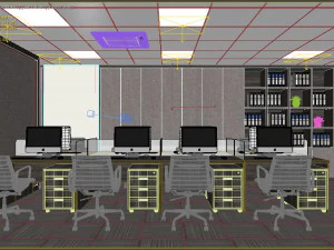 interni moderni per ufficio Modello 3D