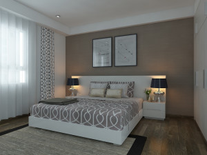 bedroom contemporist Modelo 3D