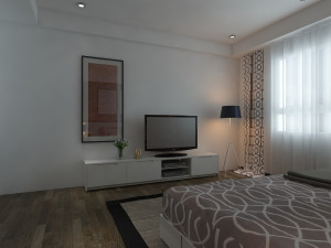 bedroom contemporist Modelo 3D
