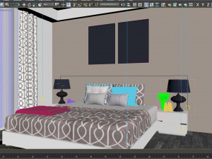 bedroom contemporist Modelo 3D
