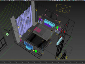 bedroom contemporist Modelo 3D
