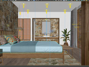 villa bedroom tropical 3D 모델
