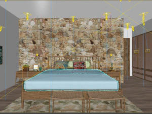 villa bedroom tropical 3D Model