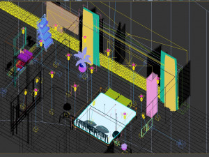 villa bedroom tropical 3D 모델
