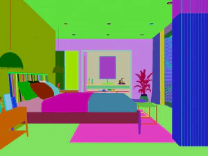 villa bedroom tropical 3D Model