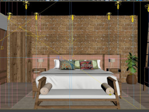 villa bedroom tradition 3D मॉडल