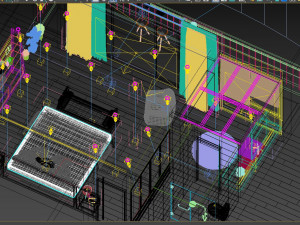 villa bedroom tradition 3D मॉडल