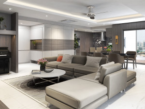 apartment livingroom modern Modelo 3D