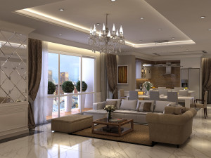 apartment livingroom tropical 3D मॉडल