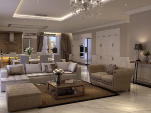 apartment livingroom tropical 3Dモデル