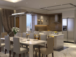 apartment livingroom tropical 3Dモデル
