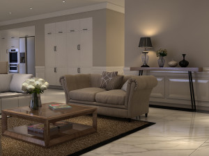 apartment livingroom tropical 3Dモデル