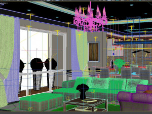 apartment livingroom tropical 3Dモデル