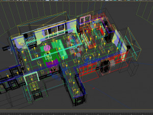 apartment livingroom tropical 3Dモデル