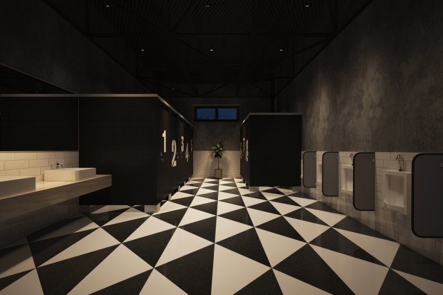 bathroom modern Modello 3D .c4d .max .obj .3ds .fbx .stl .blend 