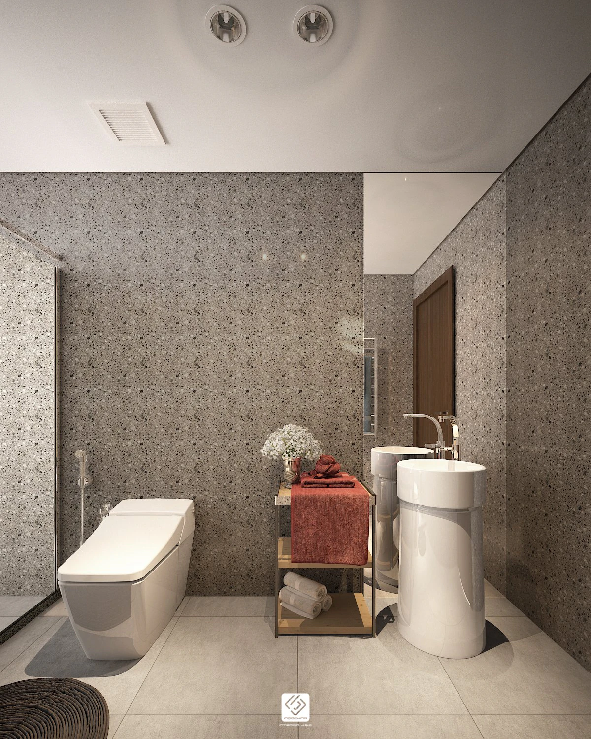 bathroom tropical 3D Model .c4d .max .obj .3ds .fbx .stl .blend 