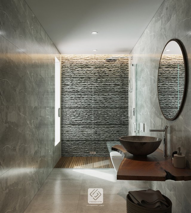 bathroom modern 3D Модель .c4d .max .obj .3ds .fbx .stl .blend 