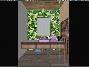 bedroom tropical Modelo 3D