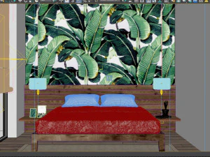 bedroom tropical 3D Model
