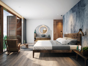 villa bedroom tropical 3D 모델
