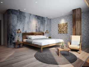 villa bedroom tropical 3D 모델