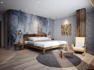 villa bedroom tropical 3D Model