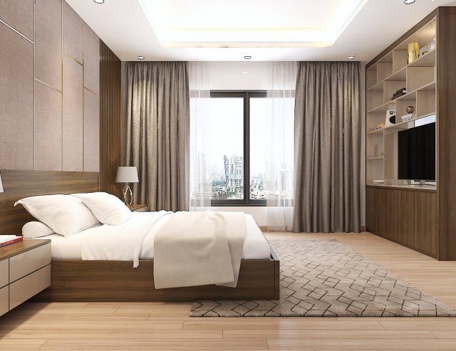 bedroom modern 3D Model .c4d .max .obj .3ds .fbx .stl .blend 