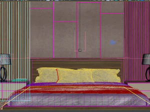 शयनकक्ष आधुनिक 3D मॉडल