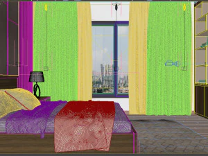 शयनकक्ष आधुनिक 3D मॉडल