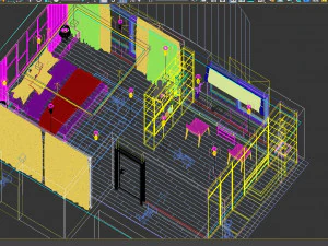 शयनकक्ष आधुनिक 3D मॉडल