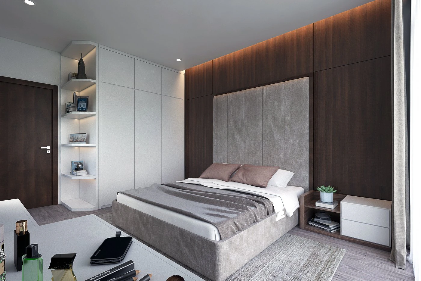 bedroom modern 3D Model .c4d .max .obj .3ds .fbx .stl .blend 