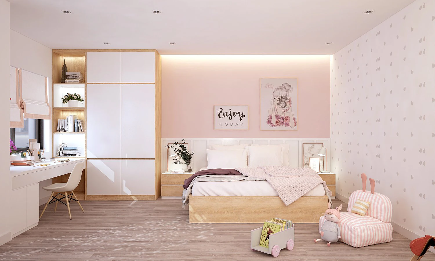 bedroom modern 3D Model .c4d .max .obj .3ds .fbx .stl .blend 