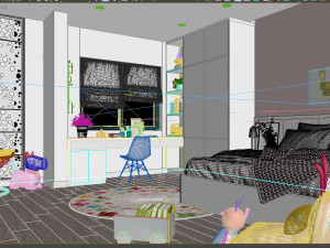 bedroom modern 3D 模型