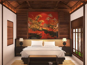 침실 열대 3D 모델