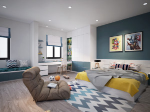 boy bedroom modern 3D मॉडल