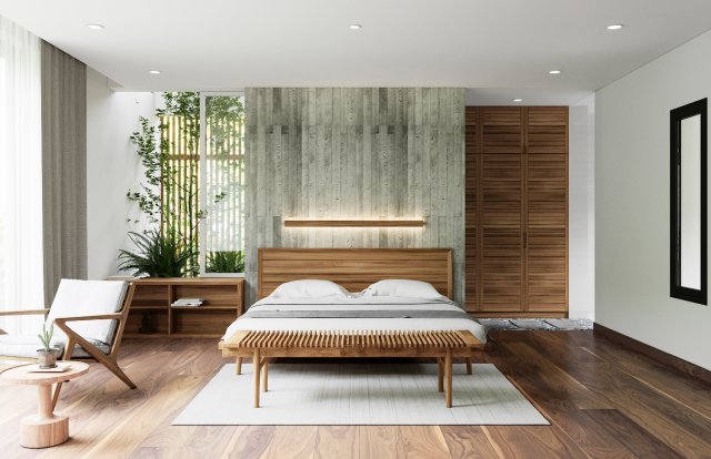 bedroom modern 3D 모델 .c4d .max .obj .3ds .fbx .stl .blend 