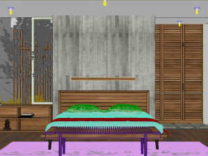 bedroom modern 3D 모델
