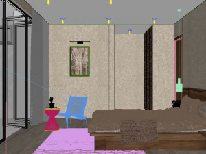 bedroom tropical 3Dモデル