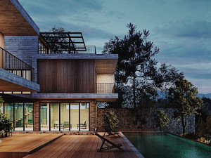 hill villa modern 3D मॉडल