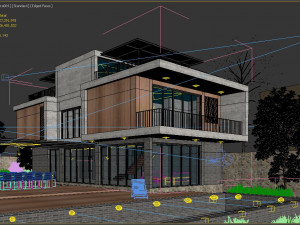 hill villa modern Modèle 3D