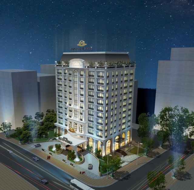 Classical hotel 3D Модель .c4d .max .obj .3ds .fbx .stl .blend 