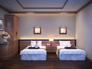 Hotel bedroom 3D मॉडल