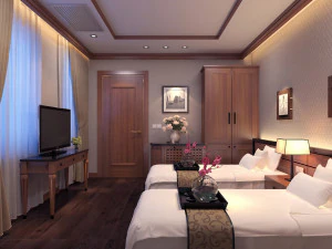 Hotel bedroom 3D Model