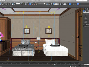 Hotel bedroom 3D Model