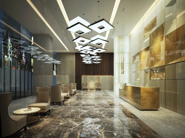 Reception hotel luxury Modello 3D .c4d .max .obj .3ds .fbx .stl .blend 